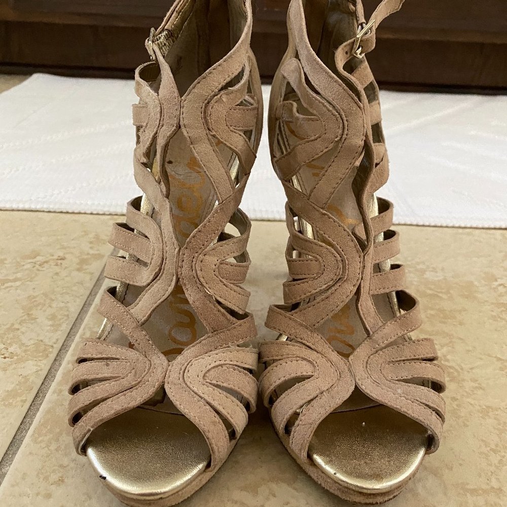 Sam Edelman Nude Strappy Heels